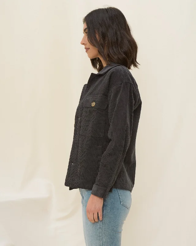 Fayth Charcoal Black Cord Jacket