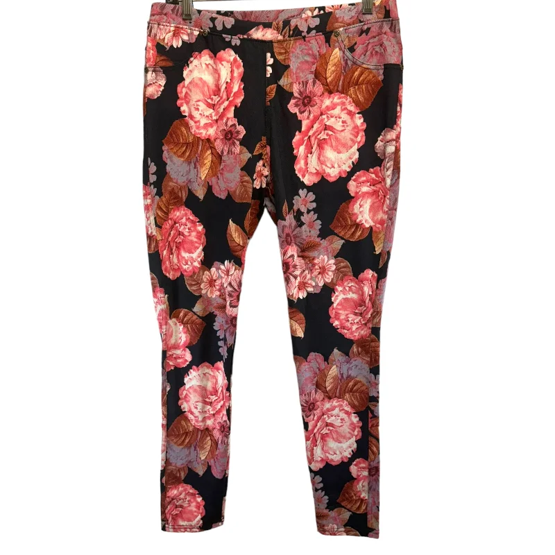 Floral Print Pants Leggings Lildy , Size L