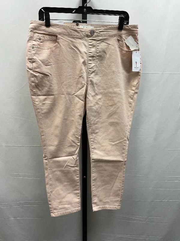 Jeans Cropped By Clothes Mentor In Peach, Size: 16