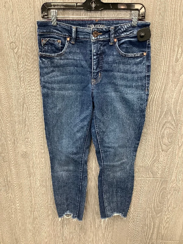 Jeans Cropped By Maurices In Blue Denim, Size: 10