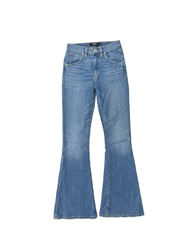 Jeans Flared By Hudson In Blue Denim, Size: 2