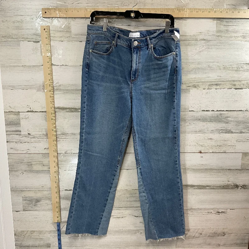 Jeans Flared By Loft In Blue Denim, Size: 10