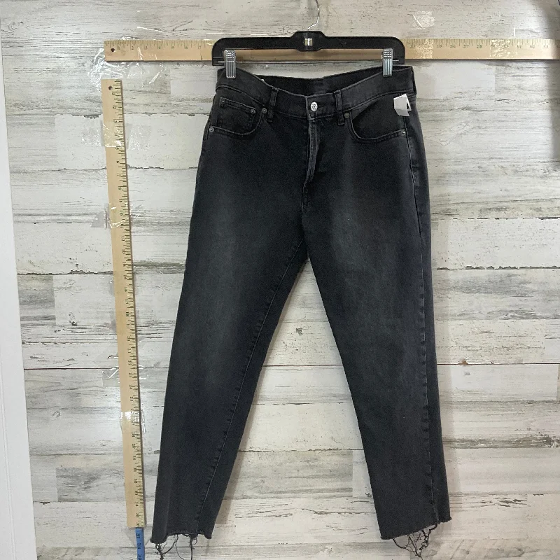 Jeans Relaxed/boyfriend By Gap In Black Denim, Size: 6