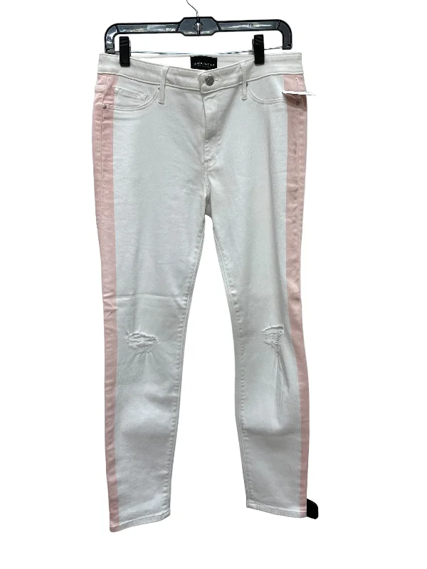 Jeans Skinny By Black Orchid In White, Size: 8