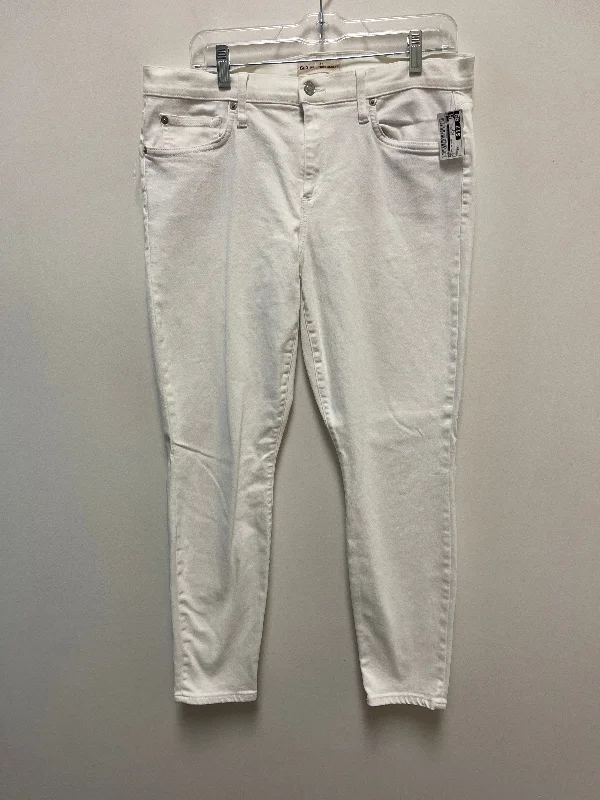 Jeans Skinny By Gap In White, Size: 12