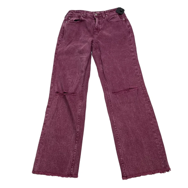 Jeans Straight By Clothes Mentor In Pink Denim, Size: 2