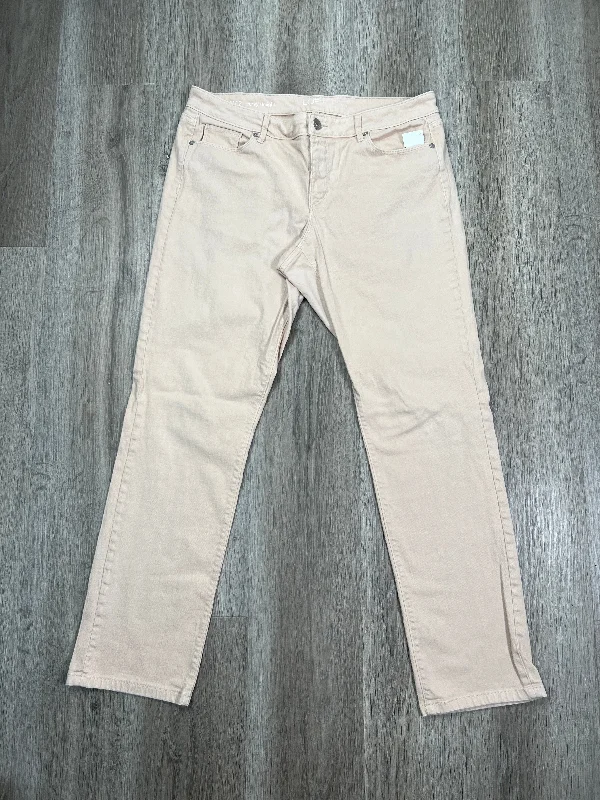 Jeans Straight By Loft In Beige, Size: 12