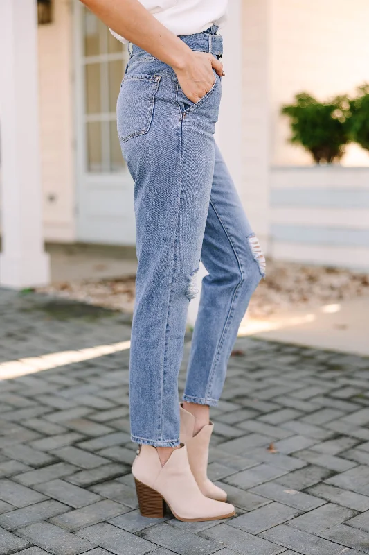 KanCan: Lay It All Out Medium Wash High Waist Mom Jean