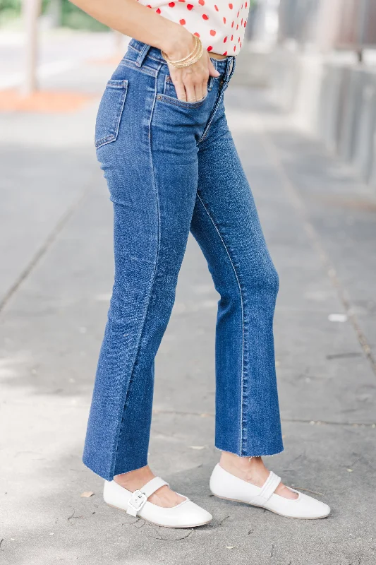 Loud And Proud Dark Denim Cropped Jeans