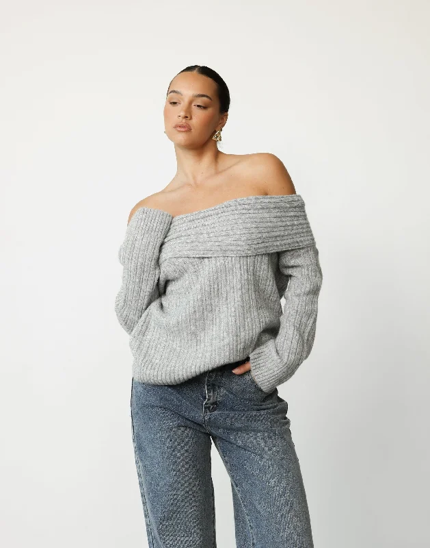 Louise Knit Jumper (Grey)