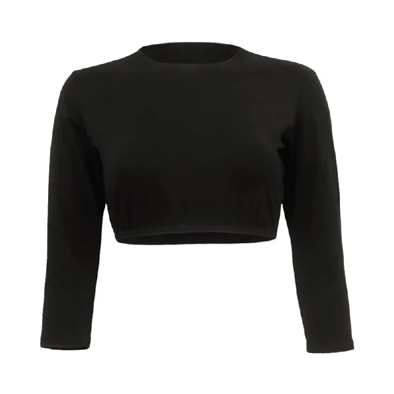 PBJ Cotton Crop Three Quarter Sleeve Top