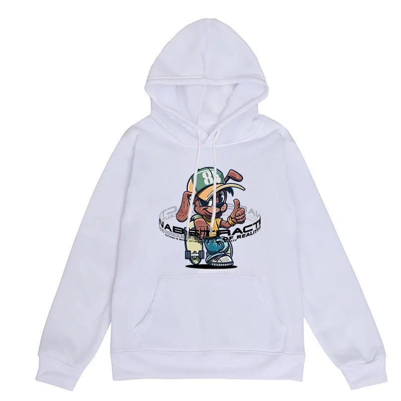 Printed Pullover Cartoon Hoodie Fleece Sports Sweaters