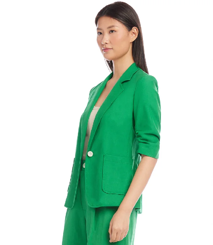 Ruched Sleeve Jacket