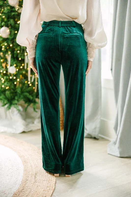 Under Control Emerald Green Velvet Pants