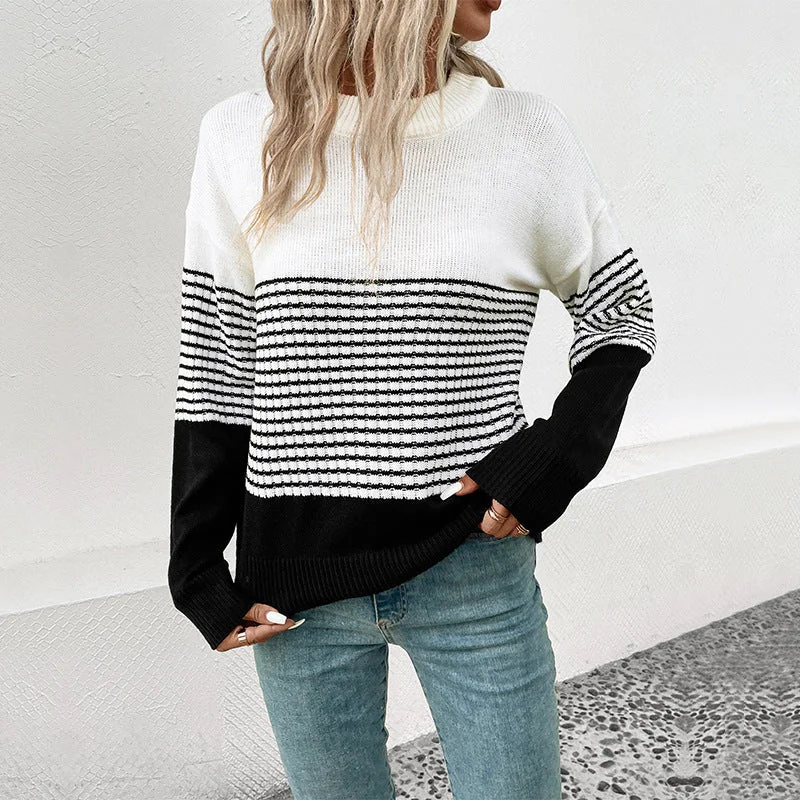 Women's Classy New Striped Contrast Color Sweaters