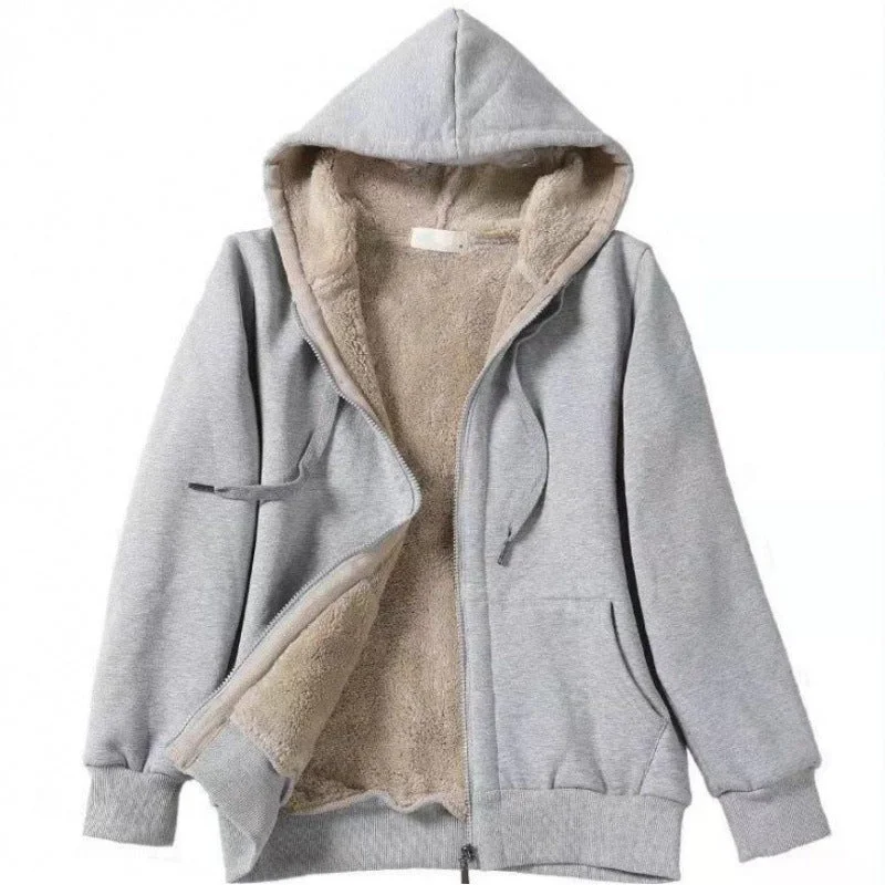 Women's Hooded Long Sleeve Solid Color Hoodie Clothing