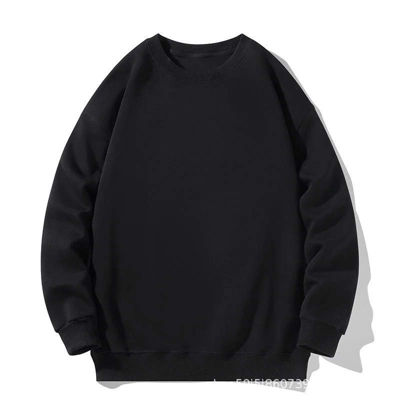 Women's & Men's & Solid Color Round Neck Can Sweaters