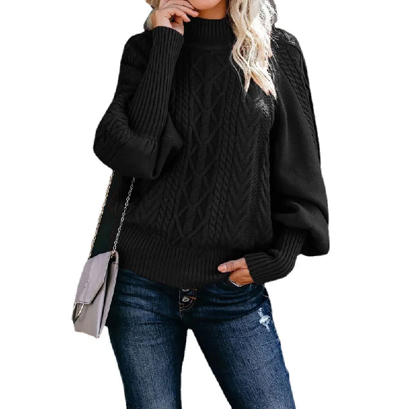 Women's Winter Loose Long-sleeved Knitted Solid Color Sweaters