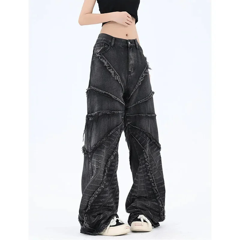 Y2K Oversize Harajuku Aesthetic Streetwear Vintage Trashy Oversize Baggy Denim Jeans