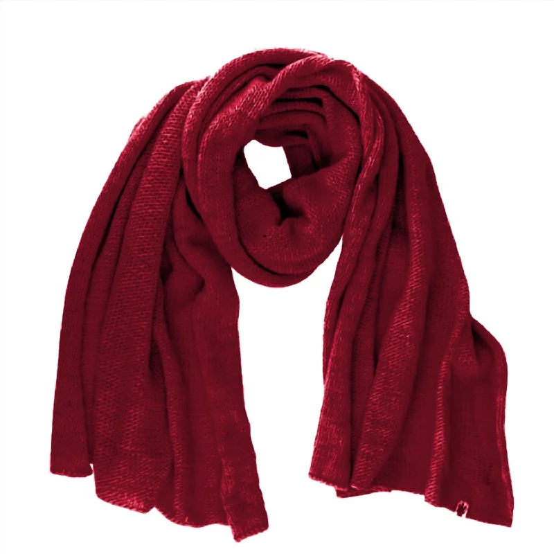 Air Wrap Scarf In Burgundy