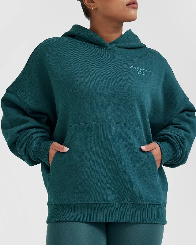 All Day Est 2020 Oversized Hoodie | Marine Teal