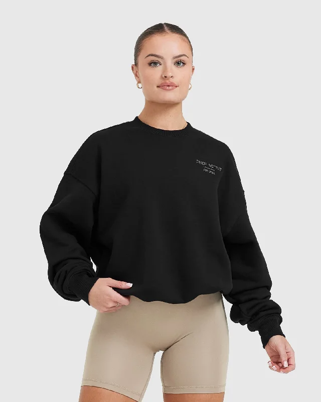 All Day Est 2020 Oversized Sweatshirt | Black