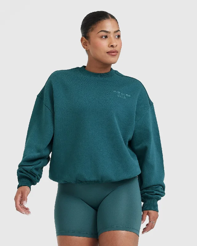 All Day Est 2020 Oversized Sweatshirt | Marine Teal