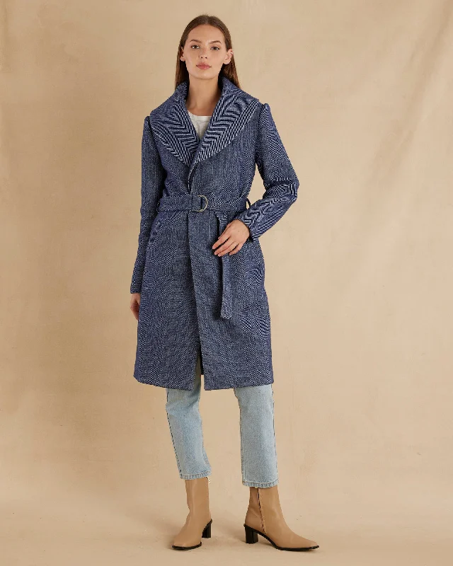 Aspen Wool Coat - Navy