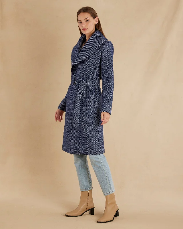 Aspen Wool Coat - Navy