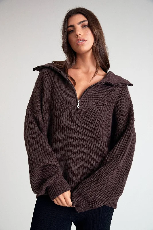 Chunky 1/2 Zip Knit