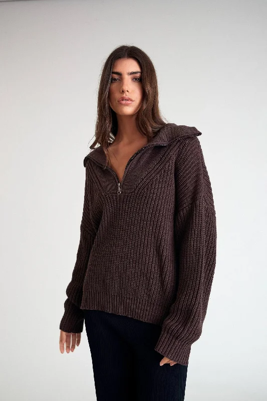 Chunky 1/2 Zip Knit