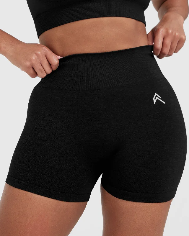 Classic Seamless 2.0 Booty Shorts | Black Marl