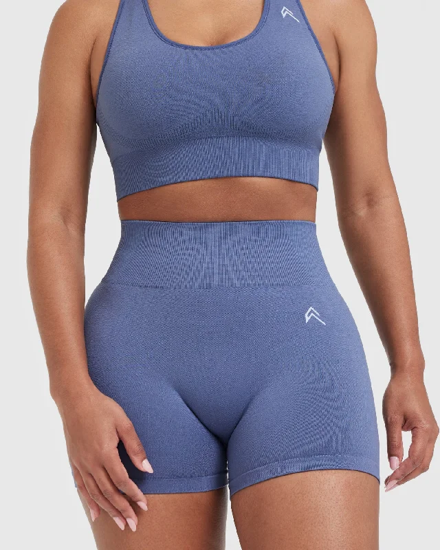 Classic Seamless 2.0 Booty Shorts | Slate Blue Marl