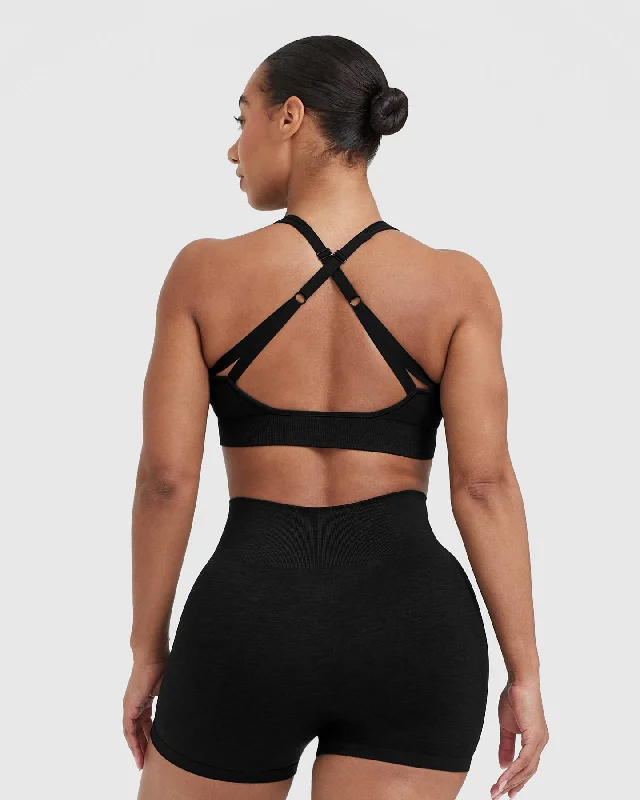 Classic Seamless 2.0 Bralette | Black Marl