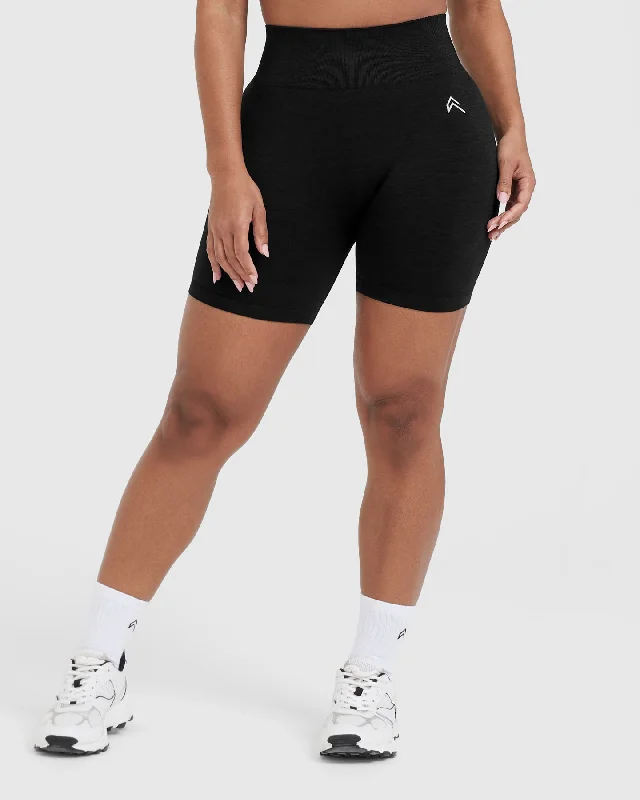 Classic Seamless 2.0 Mid Shorts | Black Marl