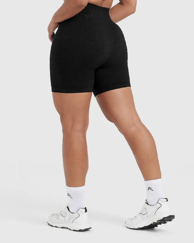 Classic Seamless 2.0 Mid Shorts | Black Marl