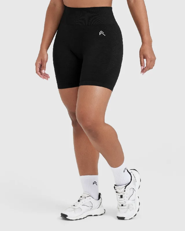 Classic Seamless 2.0 Mid Shorts | Black Marl