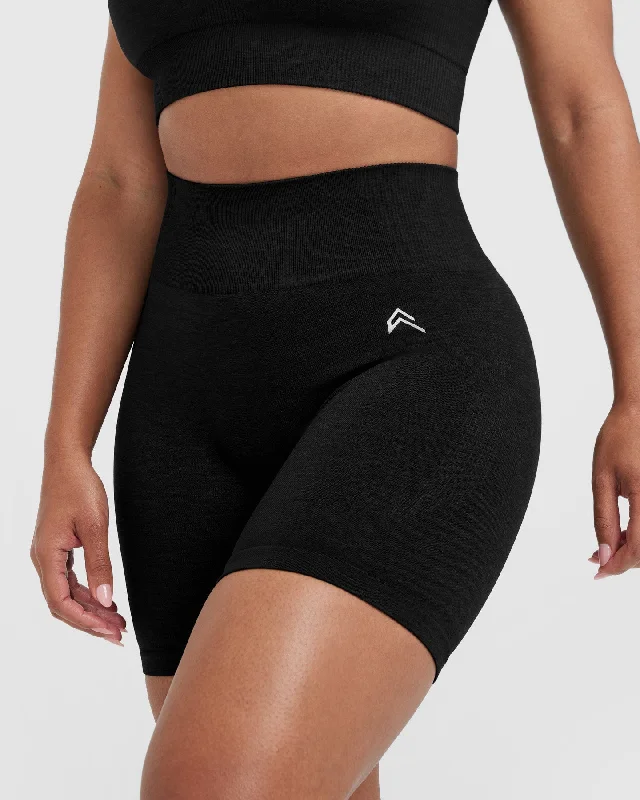 Classic Seamless 2.0 Mid Shorts | Black Marl