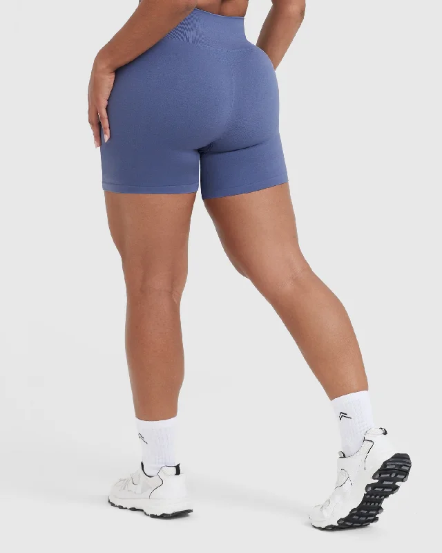 Classic Seamless 2.0 Mid Shorts | Slate Blue Marl