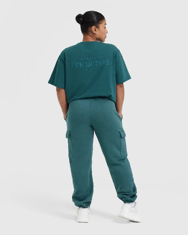 Classic Lifters Graphic Oversized Lightweight T-Shirt | Marine Teal