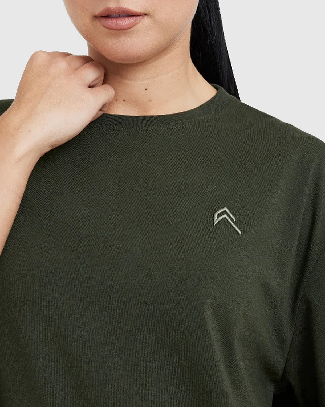 Classic Oversized Lightweight T-Shirt | Khaki