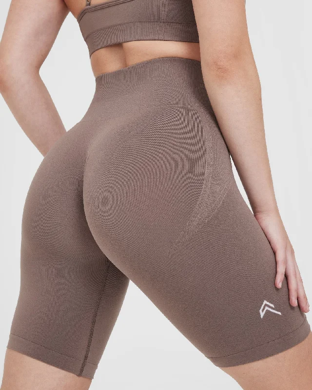 Effortless Seamless Cycling Shorts | Washed Cool Brown