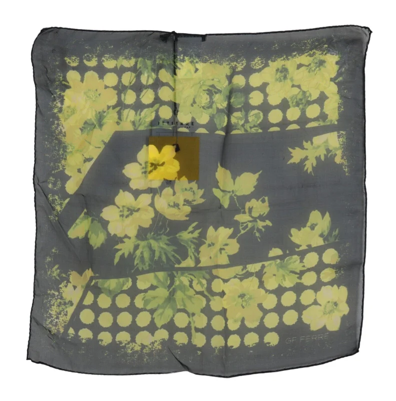 GF Ferre yellow Floral Wrap Shawl Foulard Women's Scarf