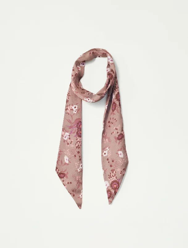 Lucky Brand Floral Silky Skinny Scarf