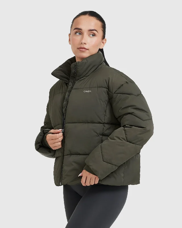 Puffer Jacket | Khaki