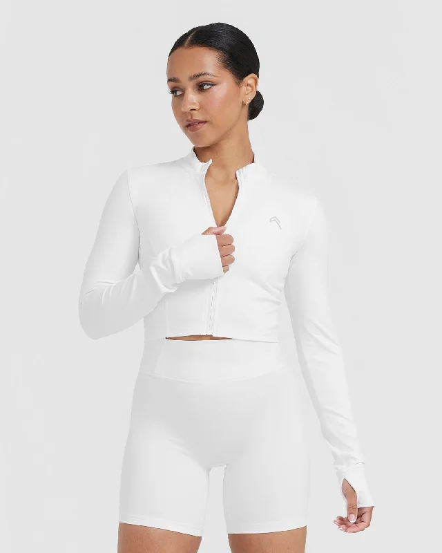 Timeless Crop Jacket | White