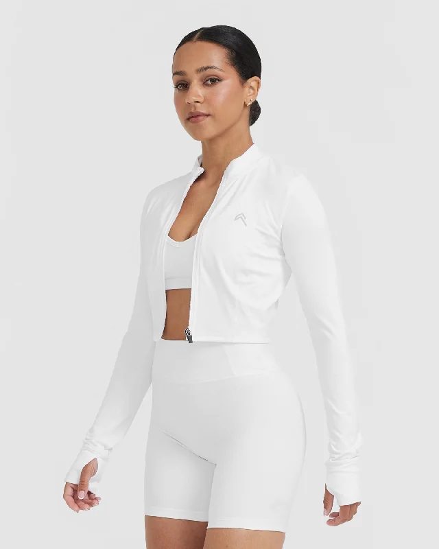 Timeless Crop Jacket | White