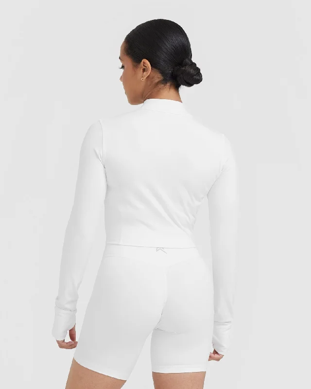 Timeless Crop Jacket | White