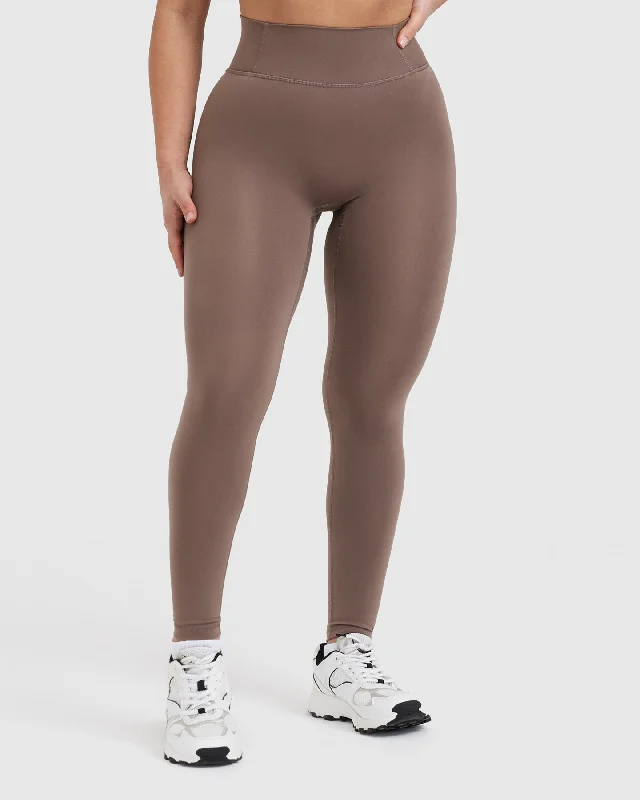 Timeless High Waisted Leggings | Cool Brown