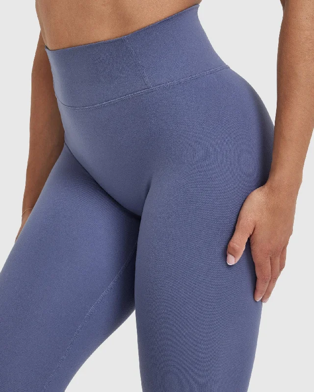 Timeless High Waisted Leggings | Slate Blue